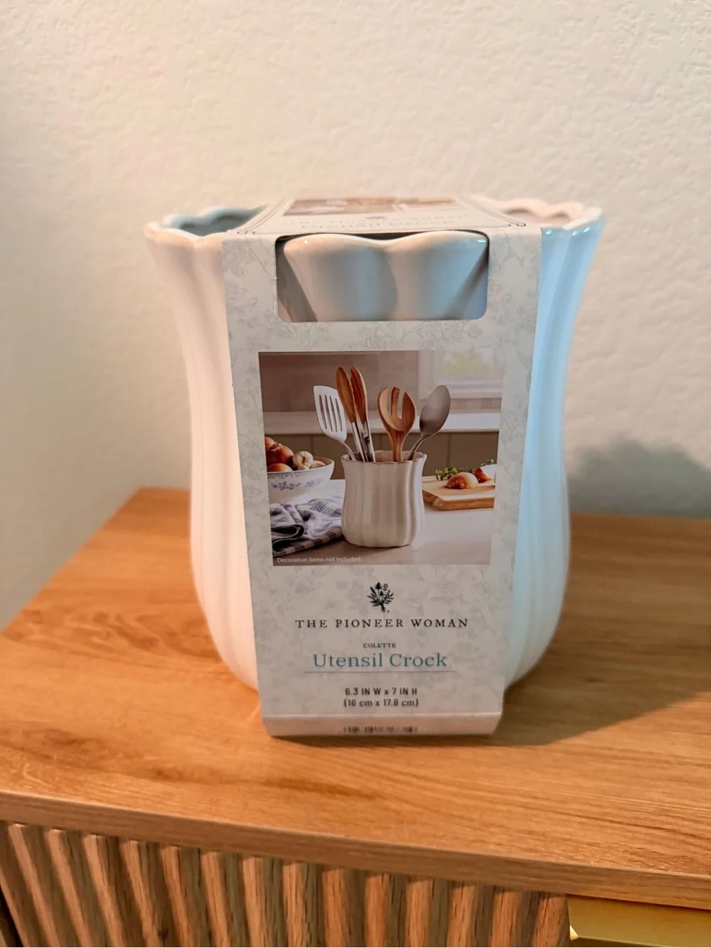 The Pioneer Woman Cream Ceramic Utensil Crock